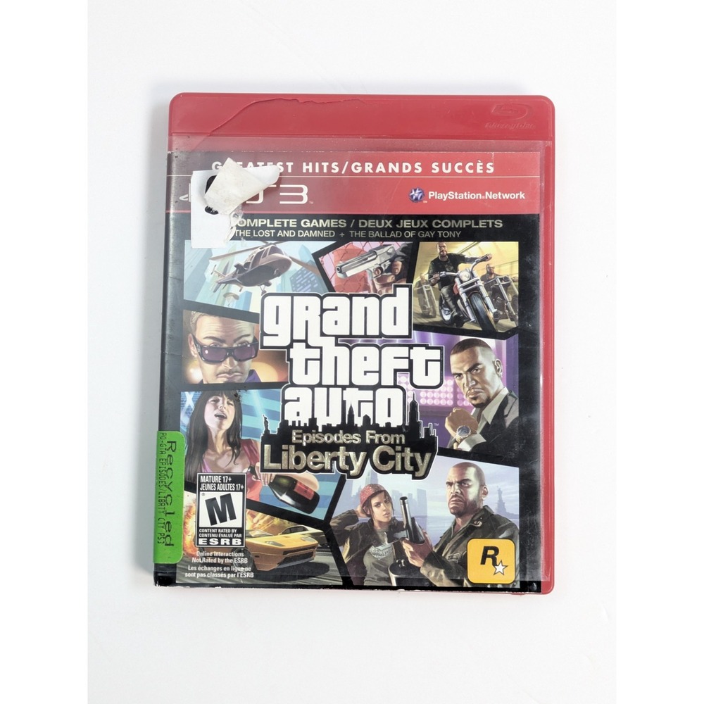 Grand Theft Auto Episodes From Liberty City (PS3 PlayStation 3) Manual No Map